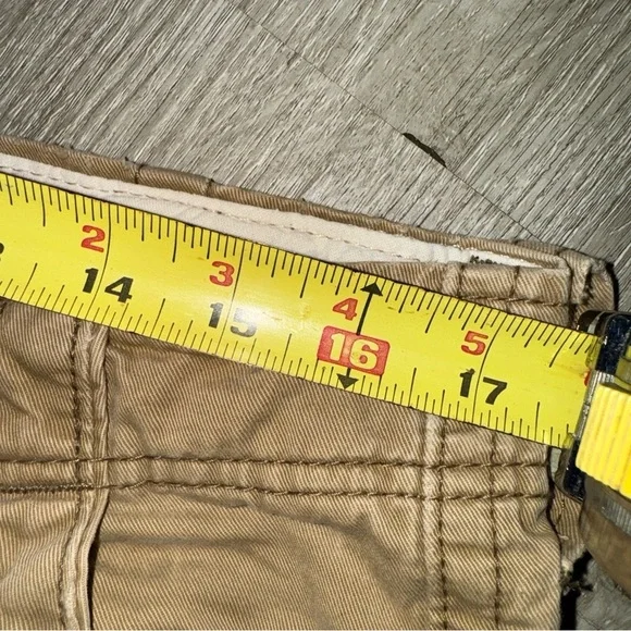 Men’s Vintage Y2K Hollister Cargo Shorts Outdoor Gorpcore Hike Baggy Khaki Sz 32 - Picture 8 of 12